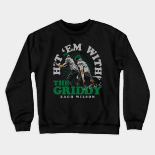 Zach Wilson New York J Griddy Celebration Crewneck Sweatshirt